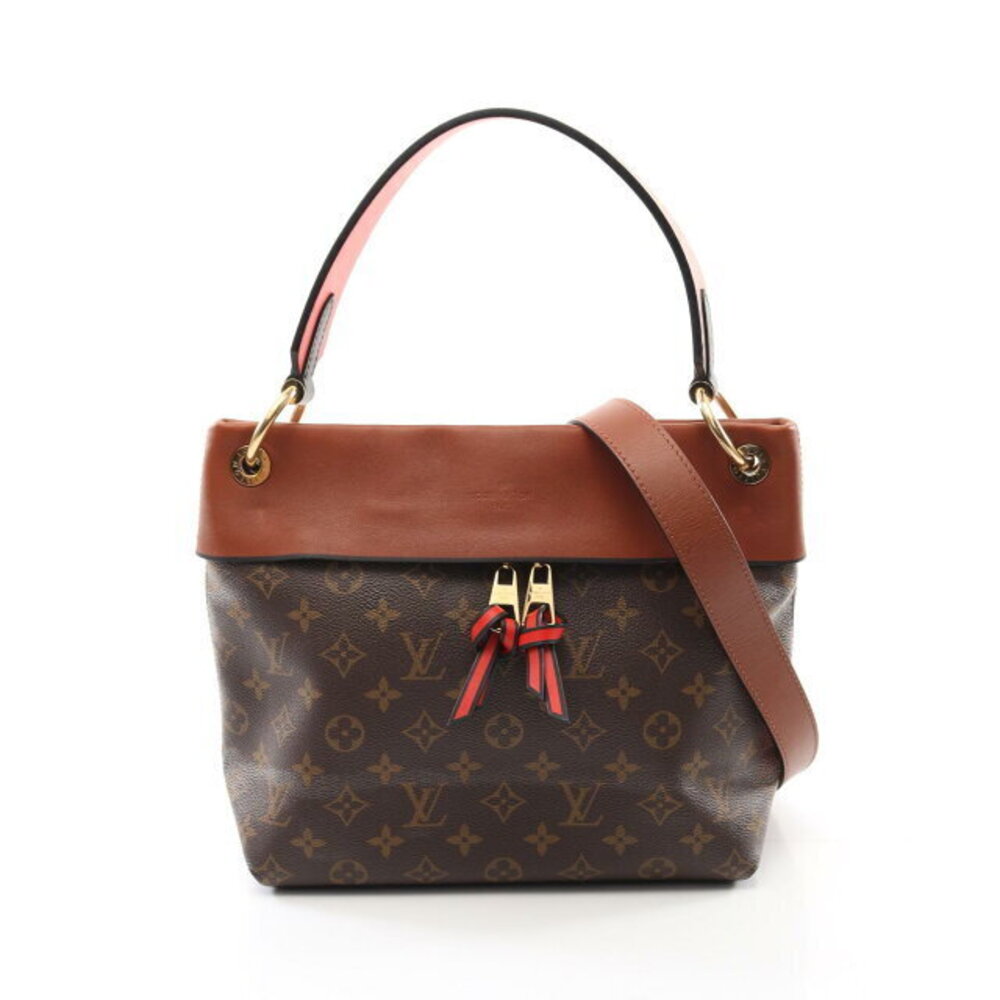 Louis Vuitton Tuileries Besace Shoulder Bag Leather Brown Black Red